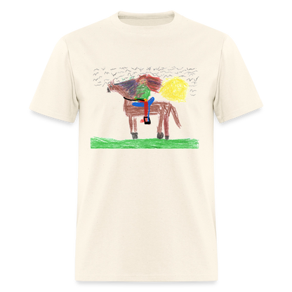 DC26 Evelyn H's "Horse Riding" T-shirt - sweet cream heather