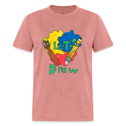 DC25 Brayden's "Let's Draw" T-shirt - heather mauve