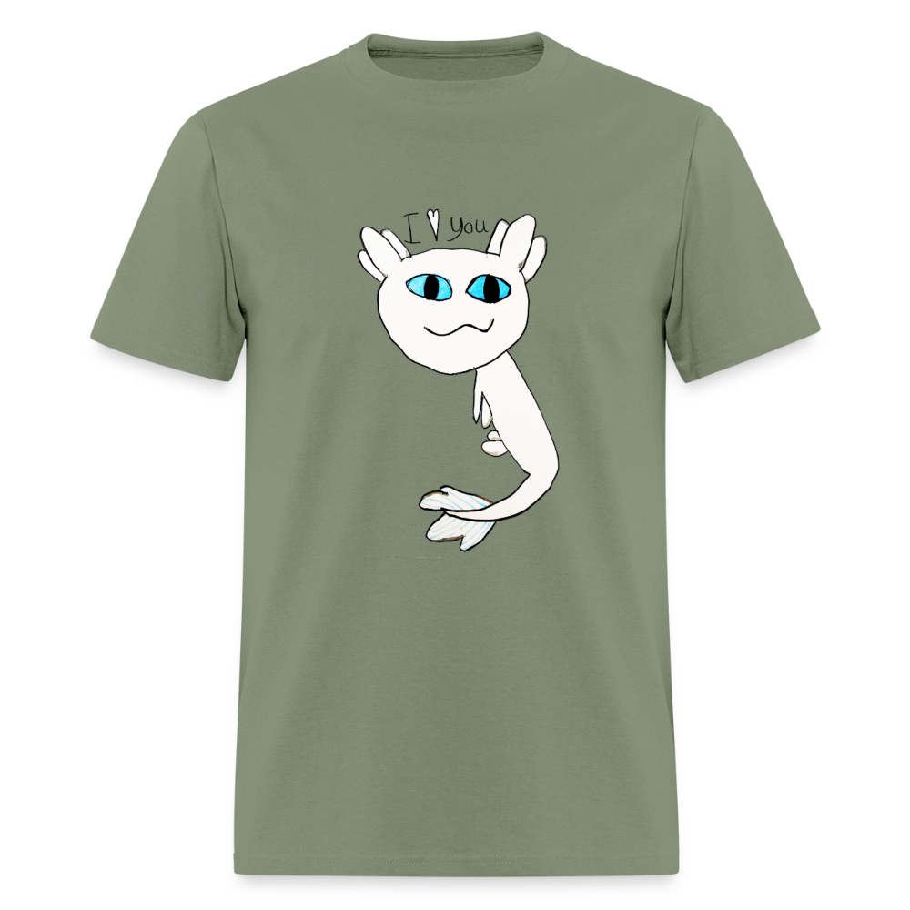 DC26 Evelyn's "Axolot Lovel" T-shirt - military green