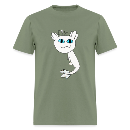 DC26 Evelyn's "Axolot Lovel" T-shirt - military green