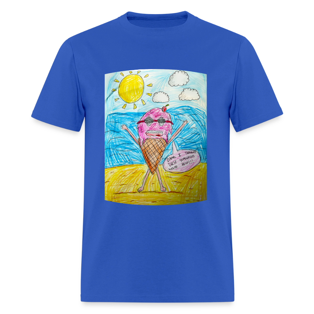 DC26 Peyton's "Ice Cream Sunglasses" T-shirt - royal blue