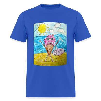 DC26 Peyton's "Ice Cream Sunglasses" T-shirt - royal blue