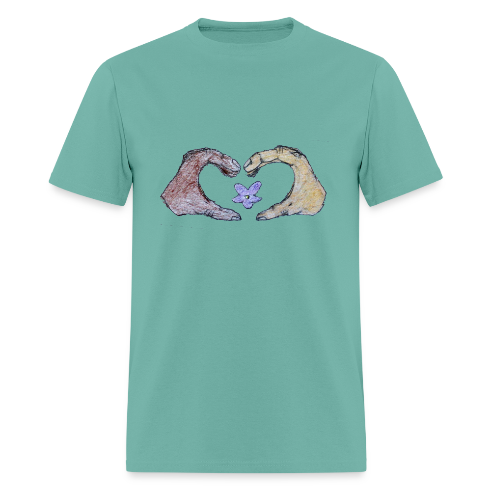 DC25 Gracie's " Heart Hands" T-Shirt - aquatic