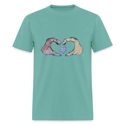 DC25 Gracie's " Heart Hands" T-Shirt - aquatic