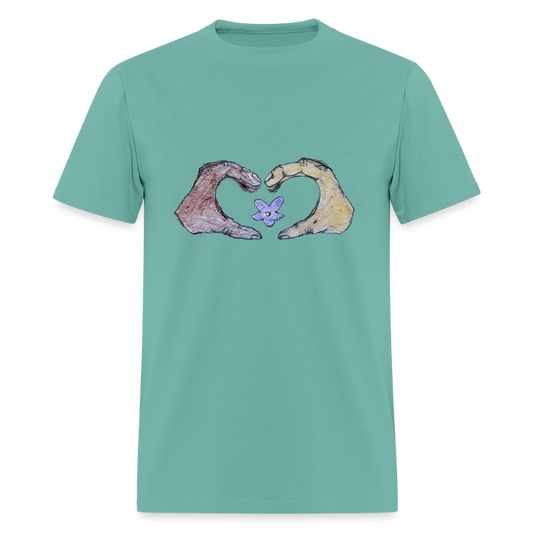 DC25 Gracie's " Heart Hands" T-Shirt - aquatic