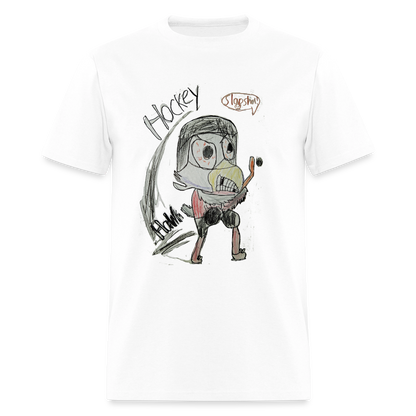 DC26 luca's "Hockey Hawk" T-shirt - white