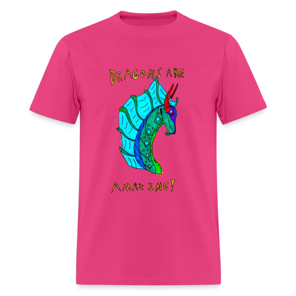 DC26 Reva's "Dragons Are Amazing" T-shirt - fuchsia