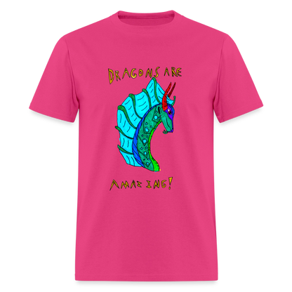 DC26 Reva's "Dragons Are Amazing" T-shirt - fuchsia