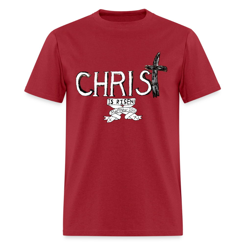 DC26 Parker's "Christ is Risen!" T-shirt - dark red