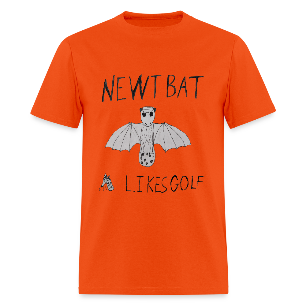 DC25 Oliver W's "Newtbat Likes Golf" T-Shirt - orange