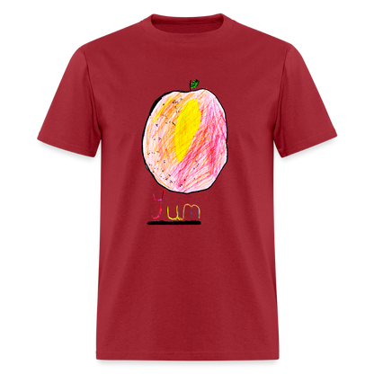 DC26 Tessa's "Yum" T-shirt - dark red