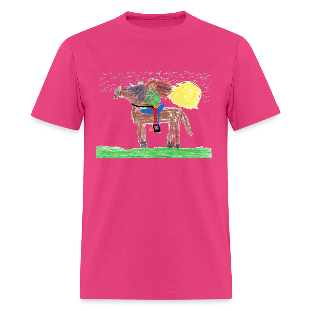 DC26 Evelyn H's "Horse Riding" T-shirt - fuchsia