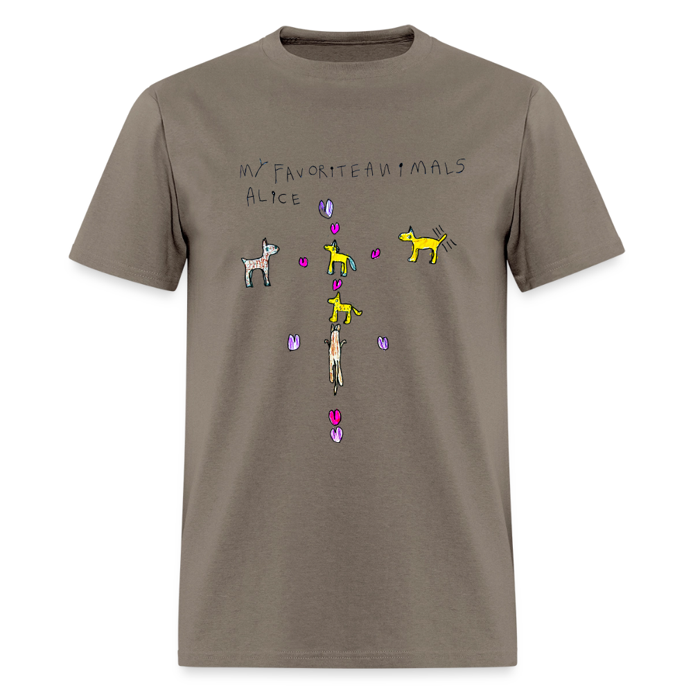 DC26 Alice's "Favorite Animals" T-shirt - safari