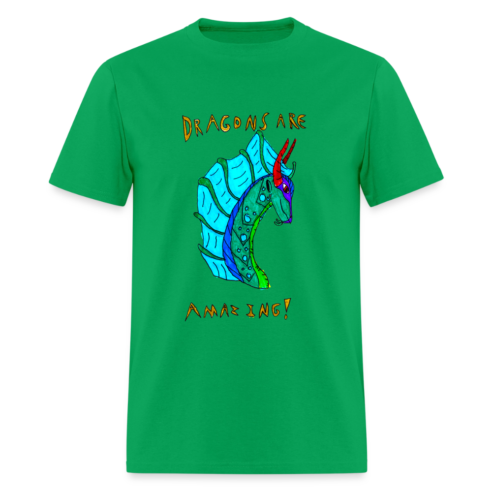 DC26 Reva's "Dragons Are Amazing" T-shirt - bright green