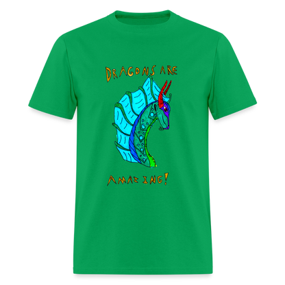 DC26 Reva's "Dragons Are Amazing" T-shirt - bright green
