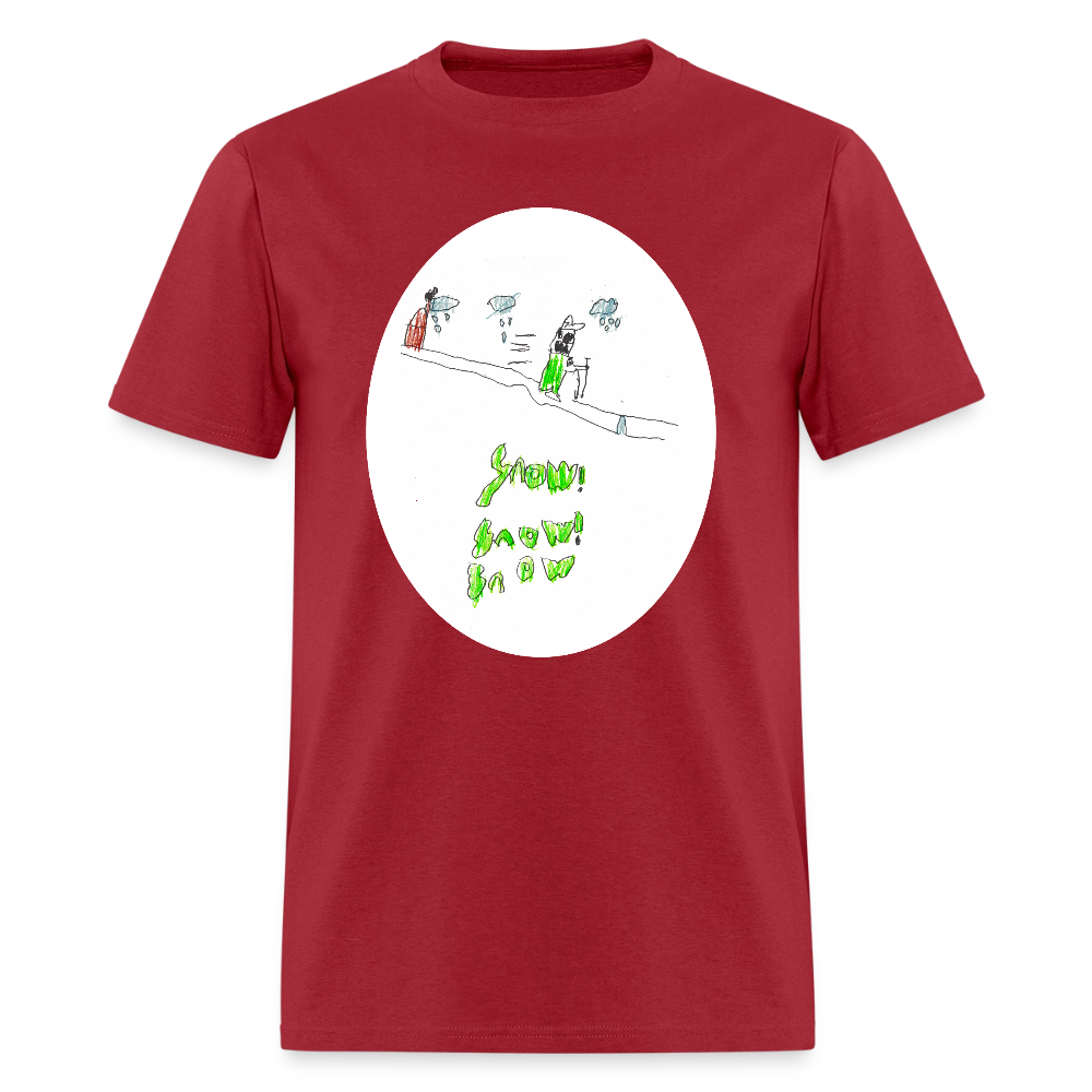 DC26 Peter's "Snow Snow Snow" T-shirt - dark red