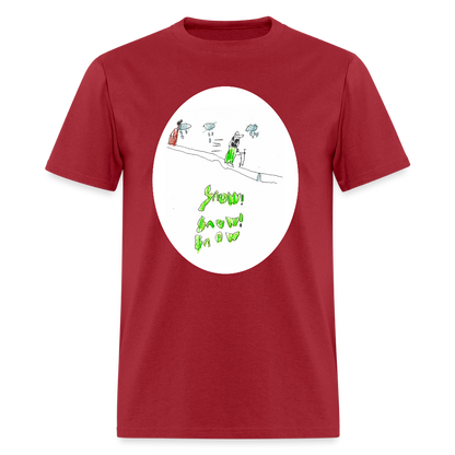 DC26 Peter's "Snow Snow Snow" T-shirt - dark red