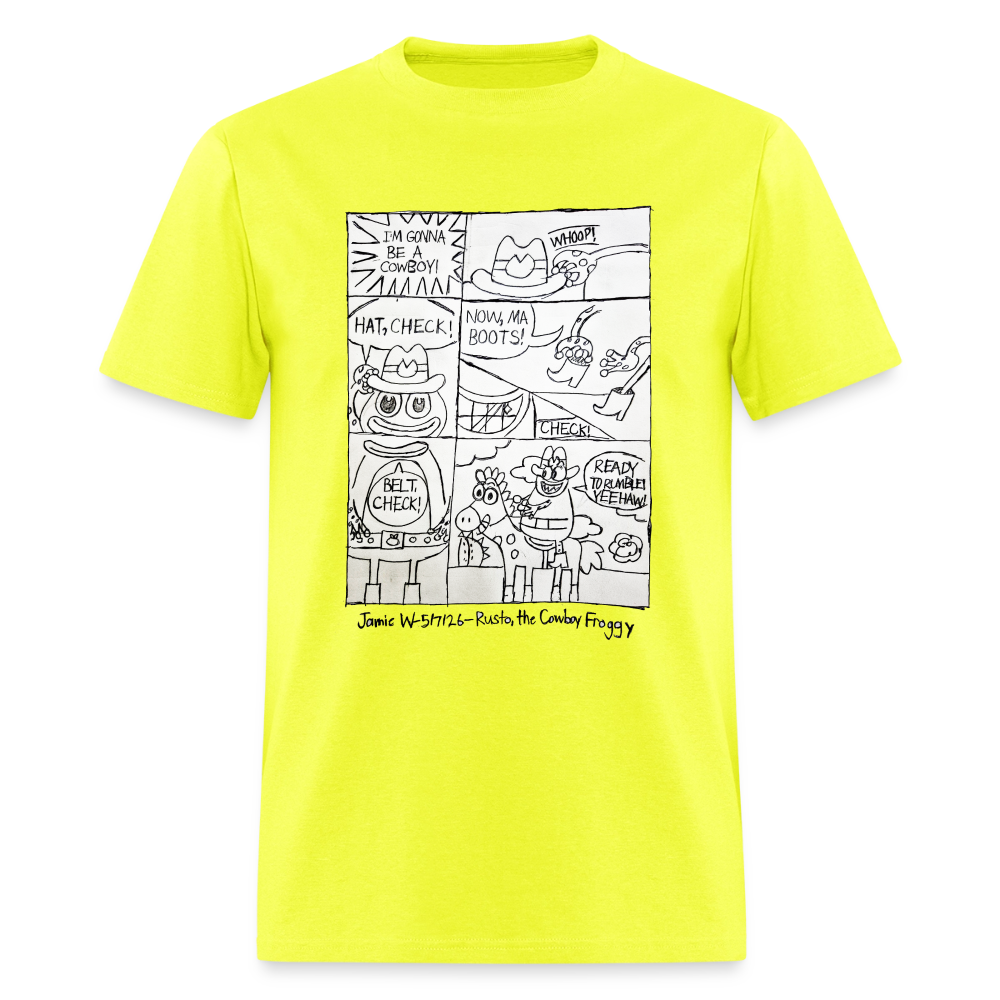 DC26 Jamie's "Cowboy Froggie" T-shirt - safety green