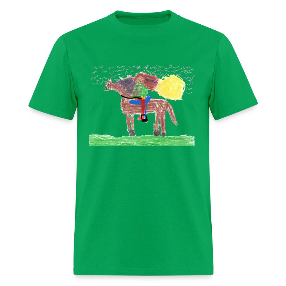 DC26 Evelyn H's "Horse Riding" T-shirt - bright green