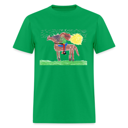 DC26 Evelyn H's "Horse Riding" T-shirt - bright green
