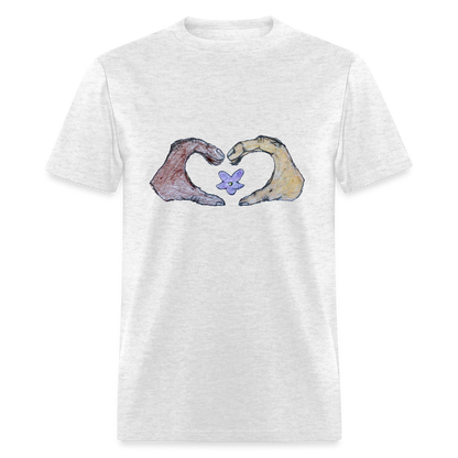 DC25 Gracie's " Heart Hands" T-Shirt - light heather gray
