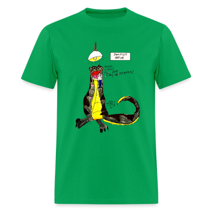 DC26 Callie's "Dino Dentist" T-shirt - bright green