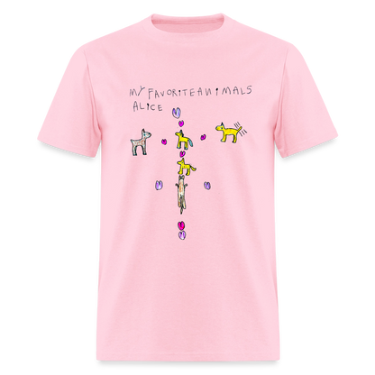DC26 Alice's "Favorite Animals" T-shirt - pink