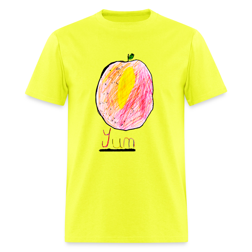 DC26 Tessa's "Yum" T-shirt - safety green