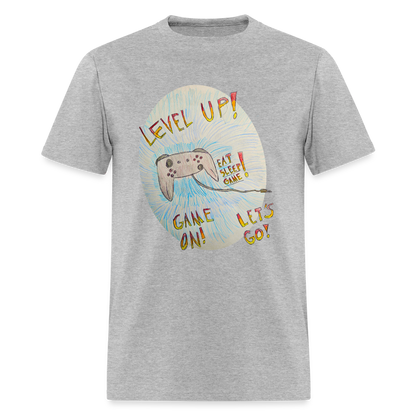 DC26 Wyatt's "Level Up!" T-shirt - heather gray