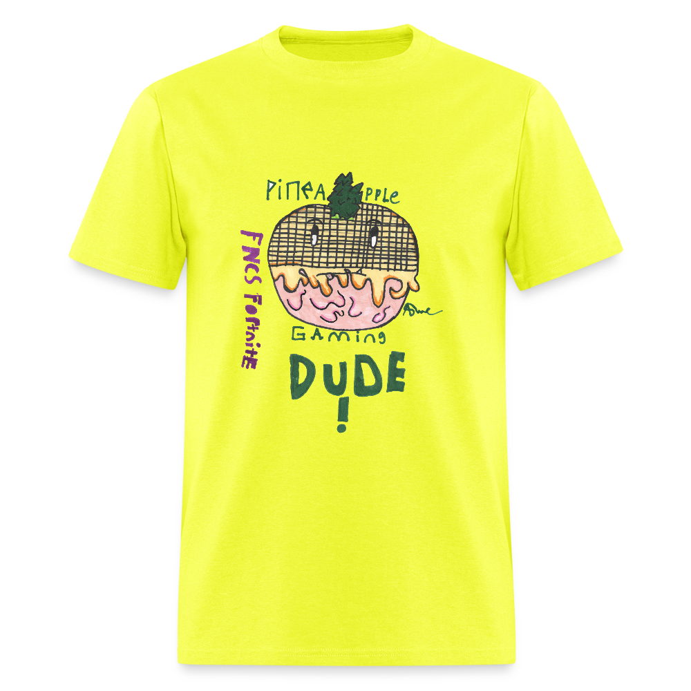 DC25 Asher's "Pineapple Gaming" T-Shirt - safety green