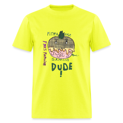 DC25 Asher's "Pineapple Gaming" T-Shirt - safety green