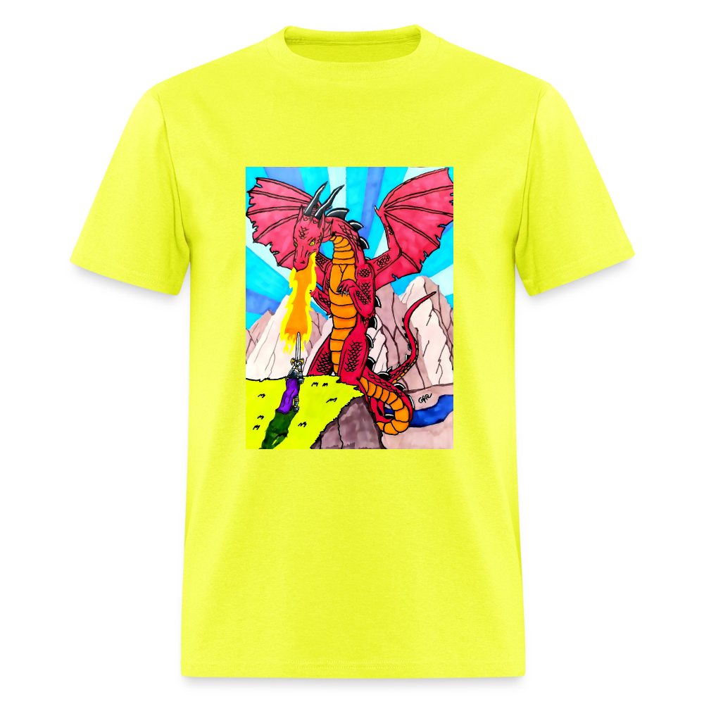 DC26 Gideon's "Dragon Fire" T-shirt - safety green