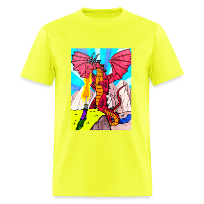 DC26 Gideon's "Dragon Fire" T-shirt - safety green