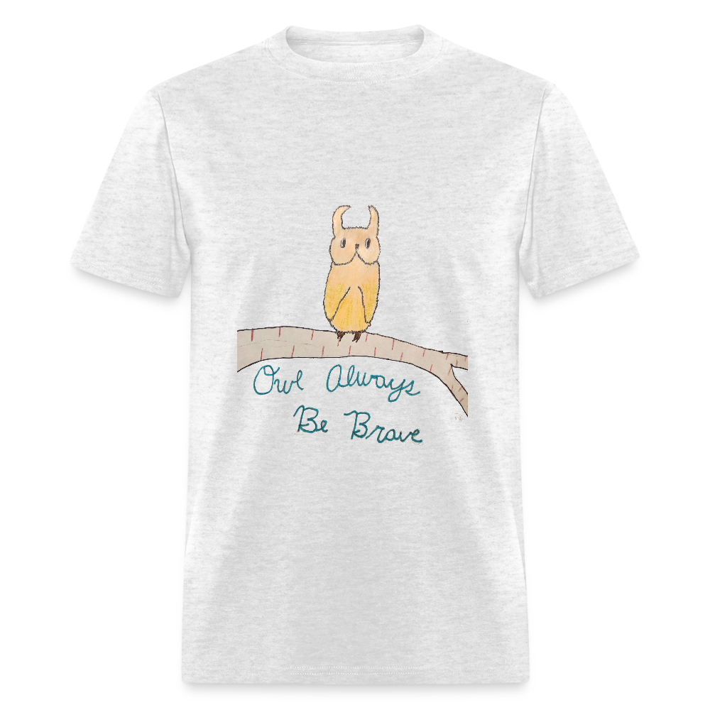 DC25 Bailee's "Owl Always Be Brave" T-shirt - light heather gray