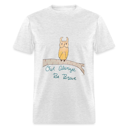 DC25 Bailee's "Owl Always Be Brave" T-shirt - light heather gray