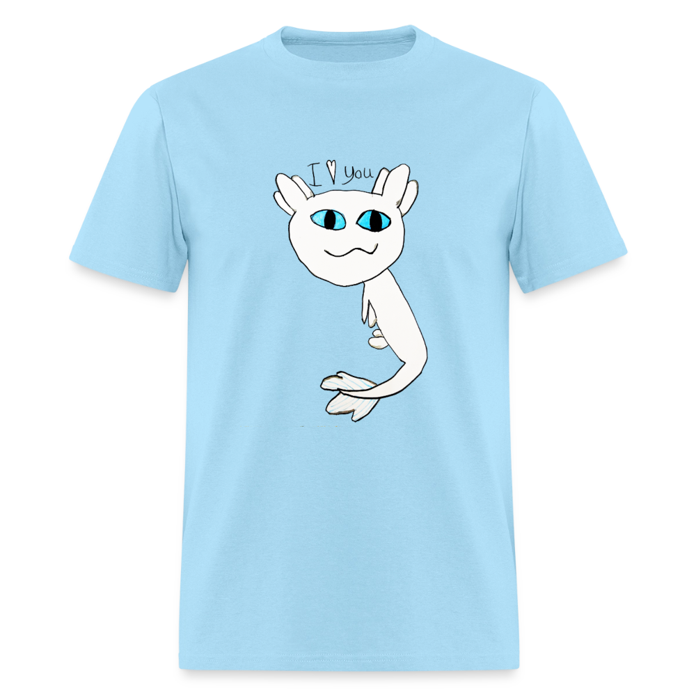 DC26 Evelyn's "Axolot Lovel" T-shirt - powder blue