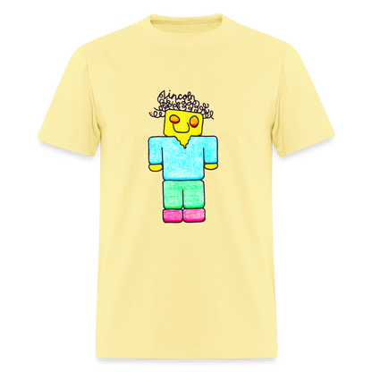 DC26 Lincoln's "Mine Craft Me" T-shirt - cornsilk