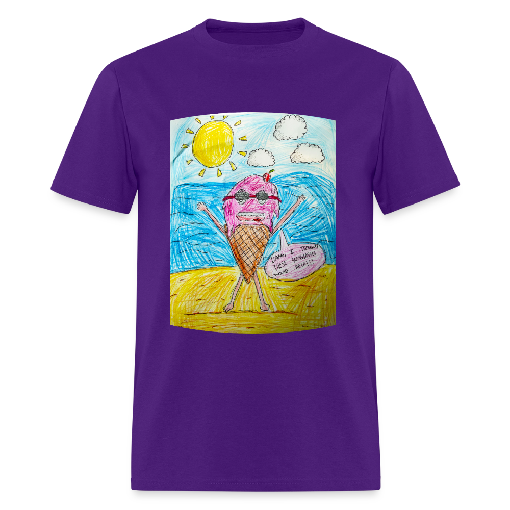 DC26 Peyton's "Ice Cream Sunglasses" T-shirt - purple