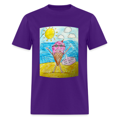 DC26 Peyton's "Ice Cream Sunglasses" T-shirt - purple