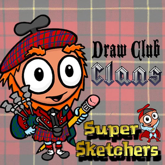 DC CLANS Super Sketchers September '23 Package (4 Classes-Basic Drawing): Cartoon Strip Connaisseur