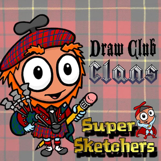 DC CLANS Super Sketchers August '24 Package (4 Classes-Basic Drawing): Cartoon Strip Connaisseur