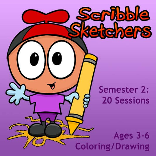 DC Scribble Sketchers (2nd Semester Package: Jan-May) 20 Classes- Early Learner