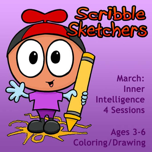 DC Scribble Sketchers (Month 07) March  Package (4 Classes-Early Learner): Inner Intelligence