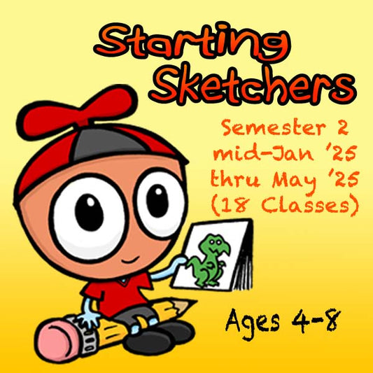 DC Starting Sketchers (2nd Semester Package: MidJan-May '25) 18 Classes- Early Learner