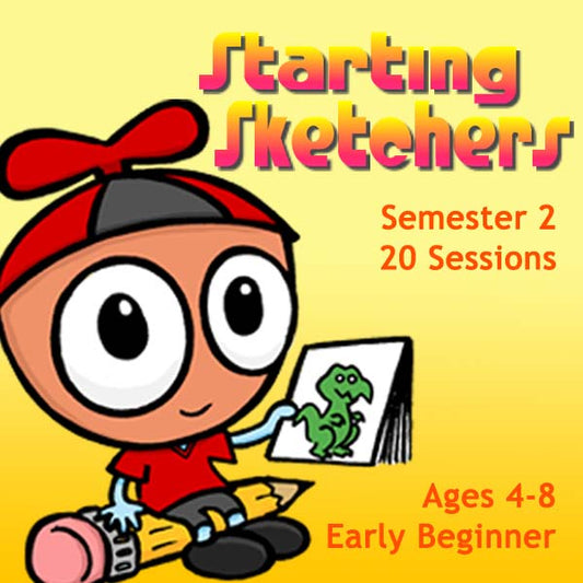 DC Starting Sketchers (2nd Semester Package: Jan-May) 20 Classes- Young Beginner