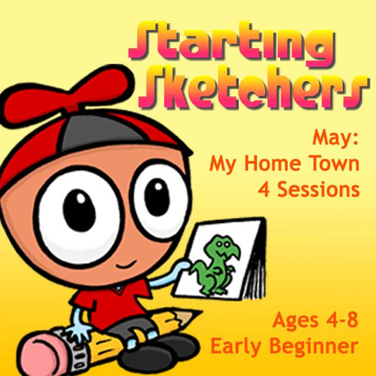 DC Starting Sketchers (Month 09) May Package (4 Classes-Young Beginner): My Home Town