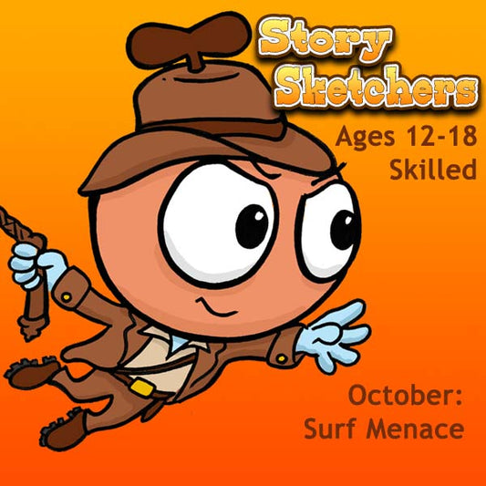DC Story Sketchers (Month 02) October Package (4 Classes- Story Projects): Surf Menace