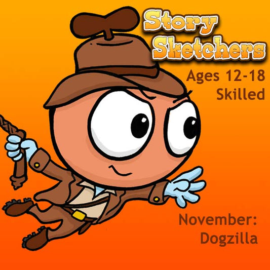 DC Story Sketchers (Month 03) November Package (4 Classes-Story Projects): Dogzilla