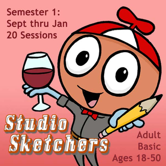 DC Studio Sketchers (1st Semester Package: Sep-Jan) 20 Classes-Adult Class