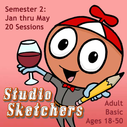 DC Studio Sketchers (2nd Semester Package: Jan-May) 20 Classes-Adult Class